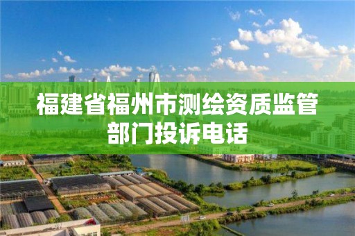 福建省福州市測繪資質監(jiān)管部門投訴電話