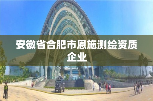 安徽省合肥市恩施測(cè)繪資質(zhì)企業(yè)