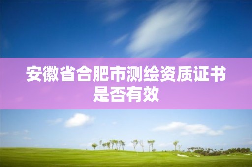 安徽省合肥市測繪資質證書是否有效