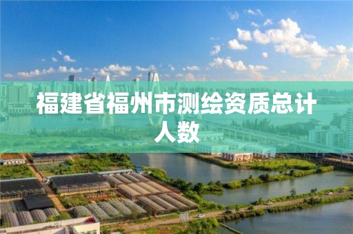 福建省福州市測繪資質(zhì)總計人數(shù)