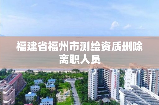 福建省福州市測繪資質刪除離職人員