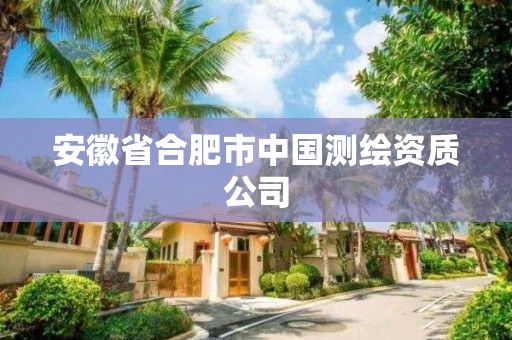 安徽省合肥市中國(guó)測(cè)繪資質(zhì)公司