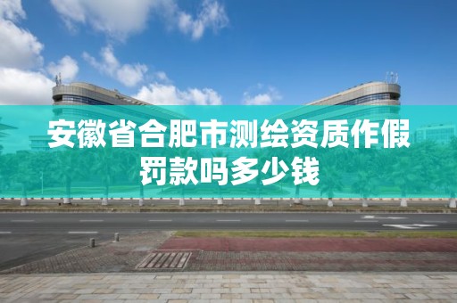 安徽省合肥市測繪資質作假罰款嗎多少錢