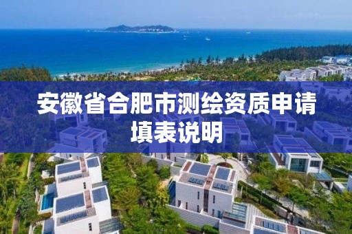 安徽省合肥市測繪資質申請填表說明