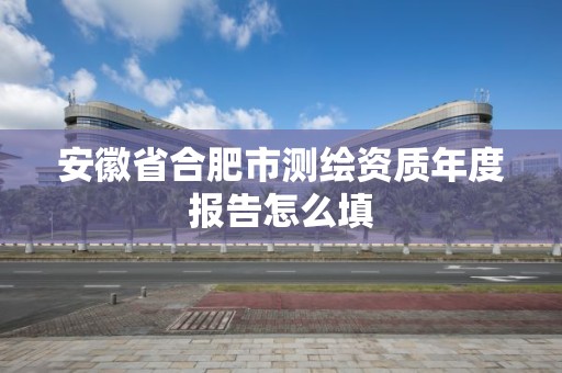 安徽省合肥市測繪資質年度報告怎么填