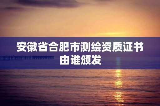 安徽省合肥市測(cè)繪資質(zhì)證書(shū)由誰(shuí)頒發(fā)