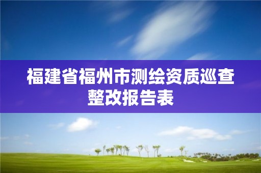 福建省福州市測繪資質巡查整改報告表