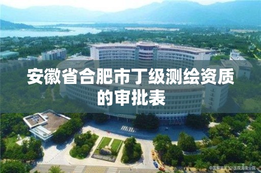 安徽省合肥市丁級(jí)測繪資質(zhì)的審批表