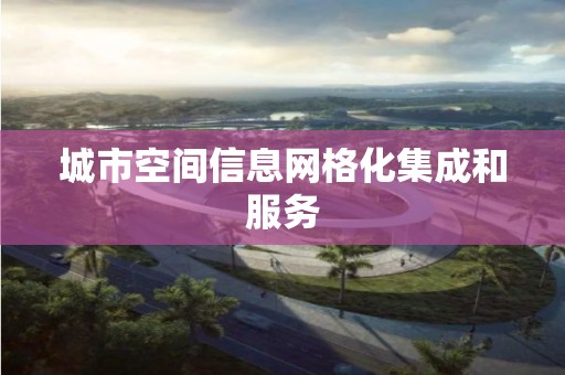 城市空間信息網格化集成和服務