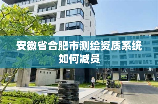 安徽省合肥市測繪資質系統如何減員