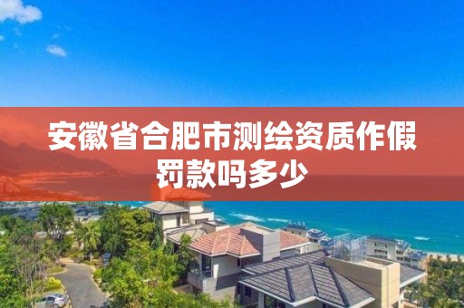 安徽省合肥市測繪資質作假罰款嗎多少