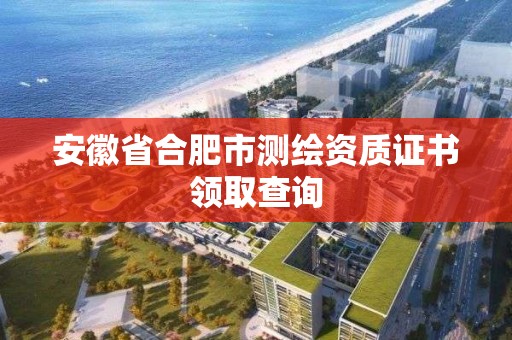 安徽省合肥市測繪資質證書領取查詢