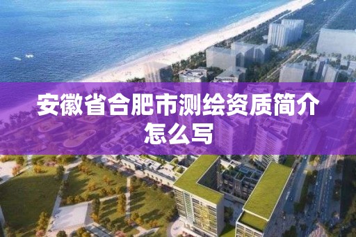 安徽省合肥市測繪資質簡介怎么寫