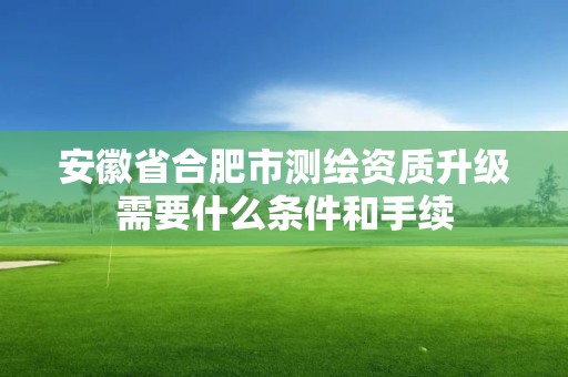 安徽省合肥市測繪資質升級需要什么條件和手續