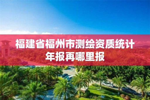 福建省福州市測繪資質統計年報再哪里報