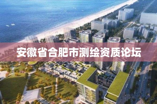 安徽省合肥市測繪資質(zhì)論壇