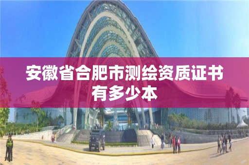 安徽省合肥市測繪資質(zhì)證書有多少本