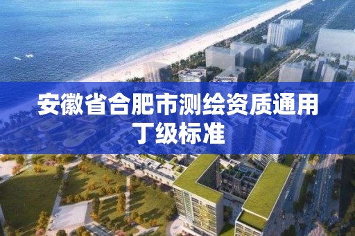 安徽省合肥市測繪資質通用丁級標準