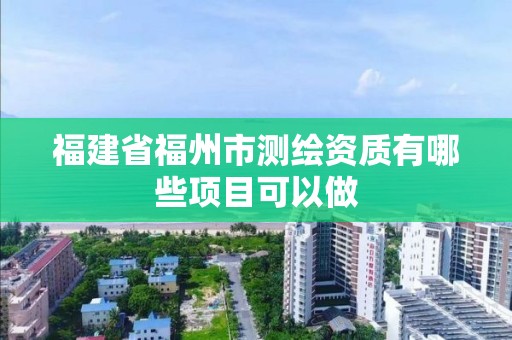 福建省福州市測繪資質有哪些項目可以做