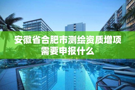 安徽省合肥市測繪資質增項需要申報什么