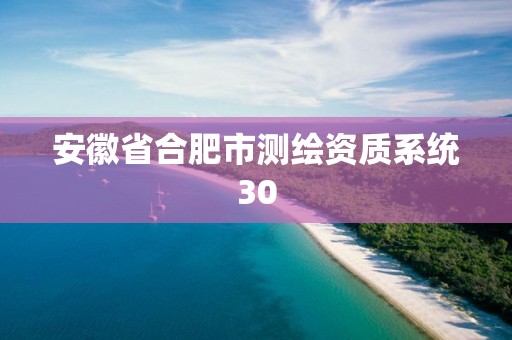 安徽省合肥市測繪資質系統30