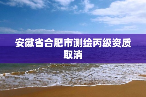 安徽省合肥市測繪丙級資質取消