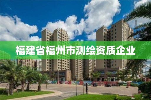 福建省福州市測(cè)繪資質(zhì)企業(yè)