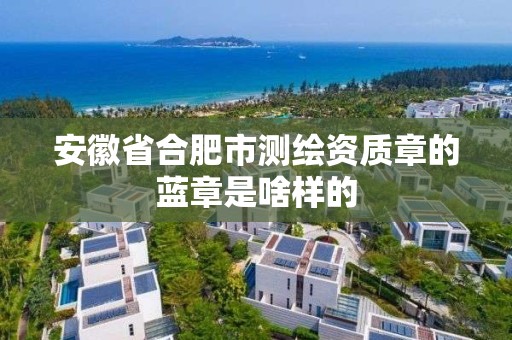 安徽省合肥市測繪資質章的藍章是啥樣的