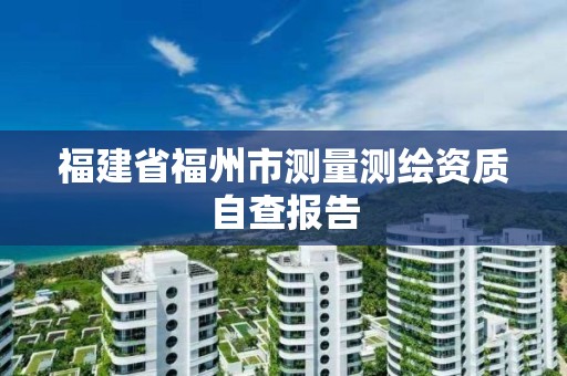 福建省福州市測量測繪資質自查報告