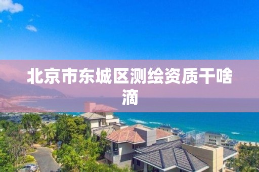 北京市東城區測繪資質干啥滴