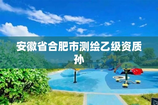 安徽省合肥市測繪乙級資質(zhì)孫