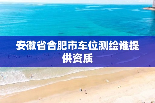 安徽省合肥市車位測繪誰提供資質