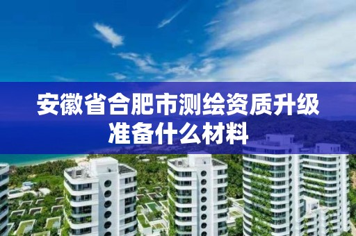 安徽省合肥市測繪資質升級準備什么材料