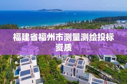 福建省福州市測量測繪投標資質