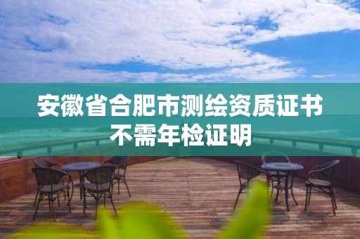 安徽省合肥市測繪資質證書不需年檢證明