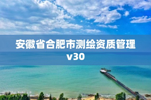 安徽省合肥市測繪資質管理v30