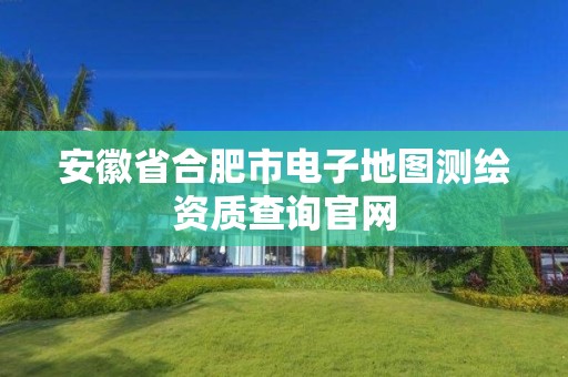 安徽省合肥市電子地圖測繪資質查詢官網