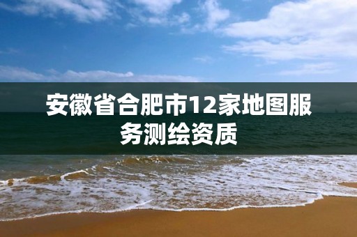 安徽省合肥市12家地圖服務測繪資質