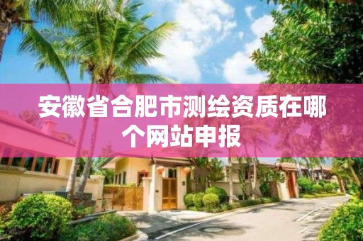 安徽省合肥市測繪資質在哪個網站申報