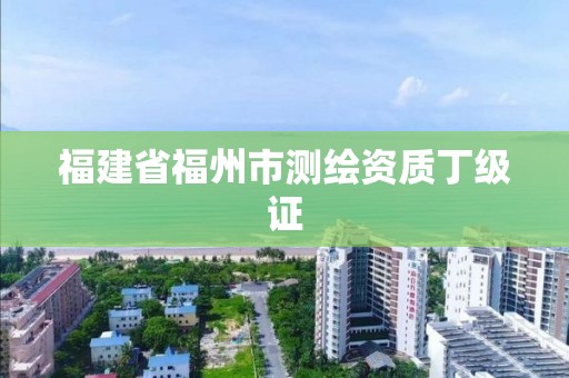 福建省福州市測繪資質丁級證