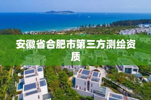 安徽省合肥市第三方測繪資質(zhì)