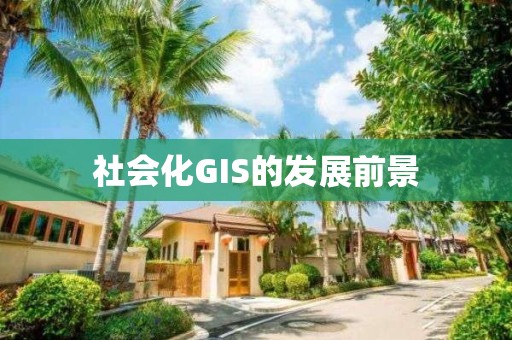 社會化GIS的發展前景