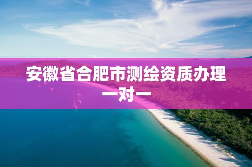 安徽省合肥市測繪資質辦理一對一