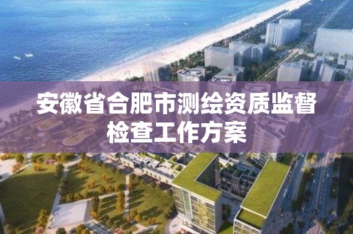 安徽省合肥市測繪資質監督檢查工作方案