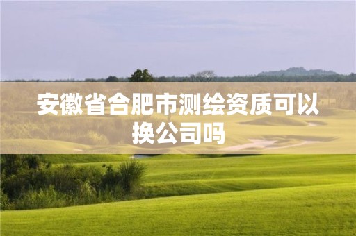 安徽省合肥市測(cè)繪資質(zhì)可以換公司嗎