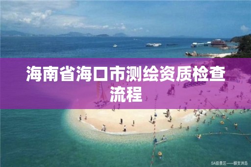 海南省海口市測繪資質檢查流程