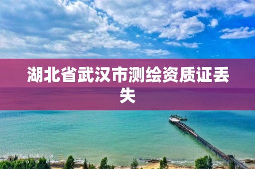 湖北省武漢市測繪資質證丟失