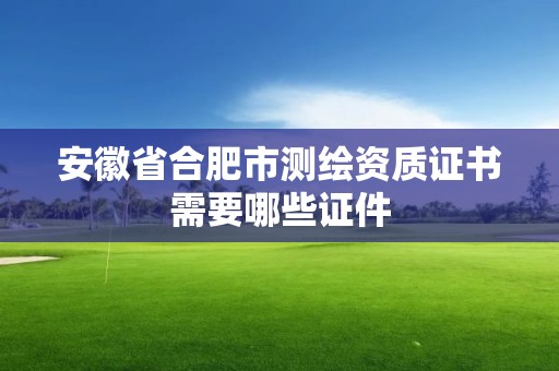 安徽省合肥市測繪資質證書需要哪些證件