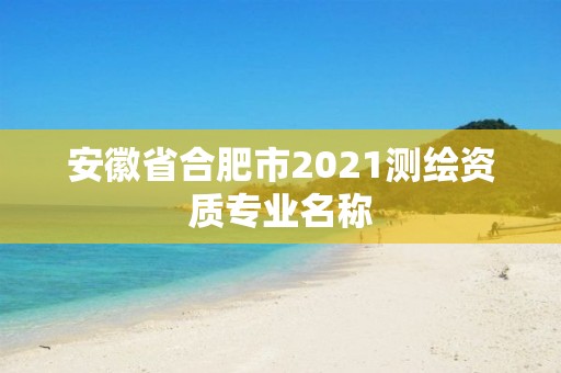 安徽省合肥市2021測繪資質專業名稱