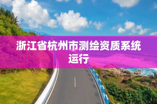 浙江省杭州市測繪資質系統運行